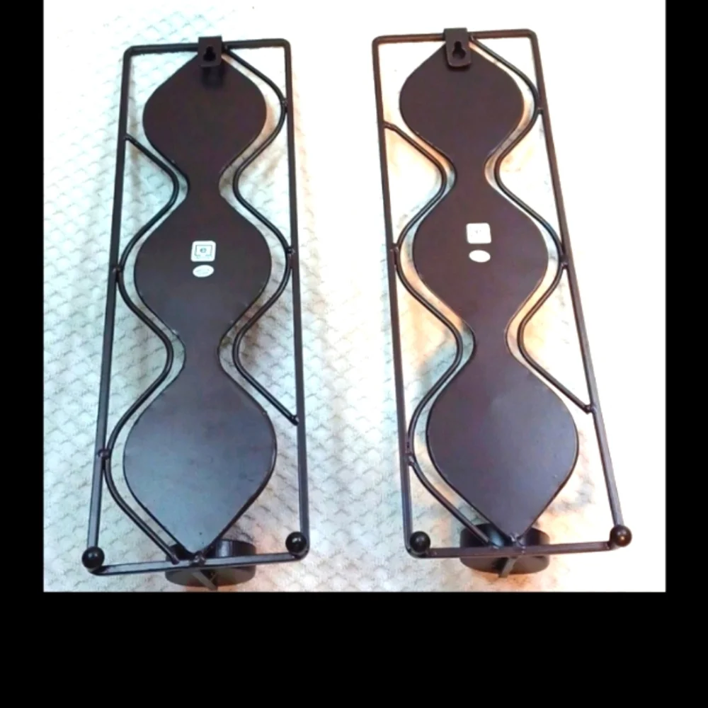 Elements Brown Mosaic Black Display Wall Decor 2 Set